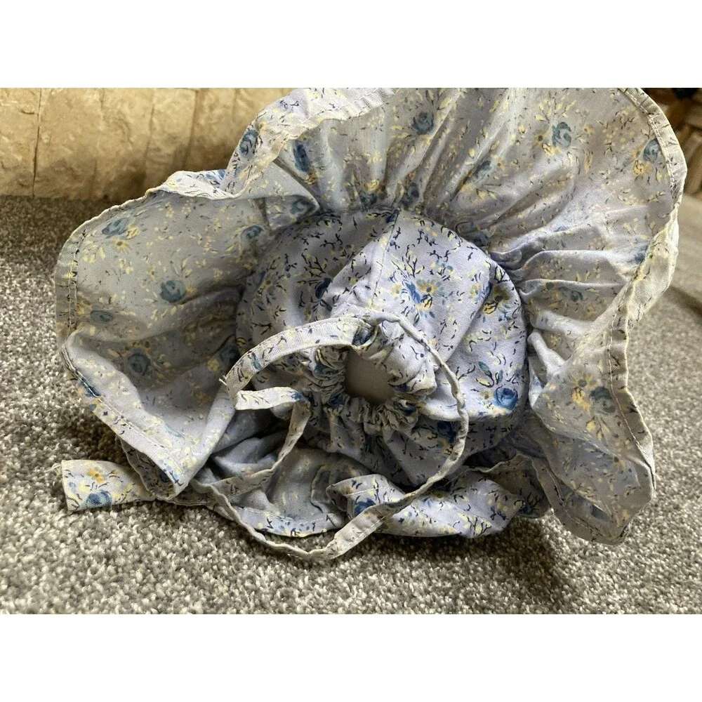 April Cornell Cottage Rose Cushion Pillow‎ and Cover 17x7 Wedgewood Blue Purple